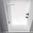 60'' W 32'' D 96'' H Matte White Solid Surface Shower Wall Panel Surround, Quick Install & Cuttable, 0.197" thick-131497550