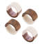 Branwen Two-Tone Design Wood and Raisin Napkin Rings (Set of 4)