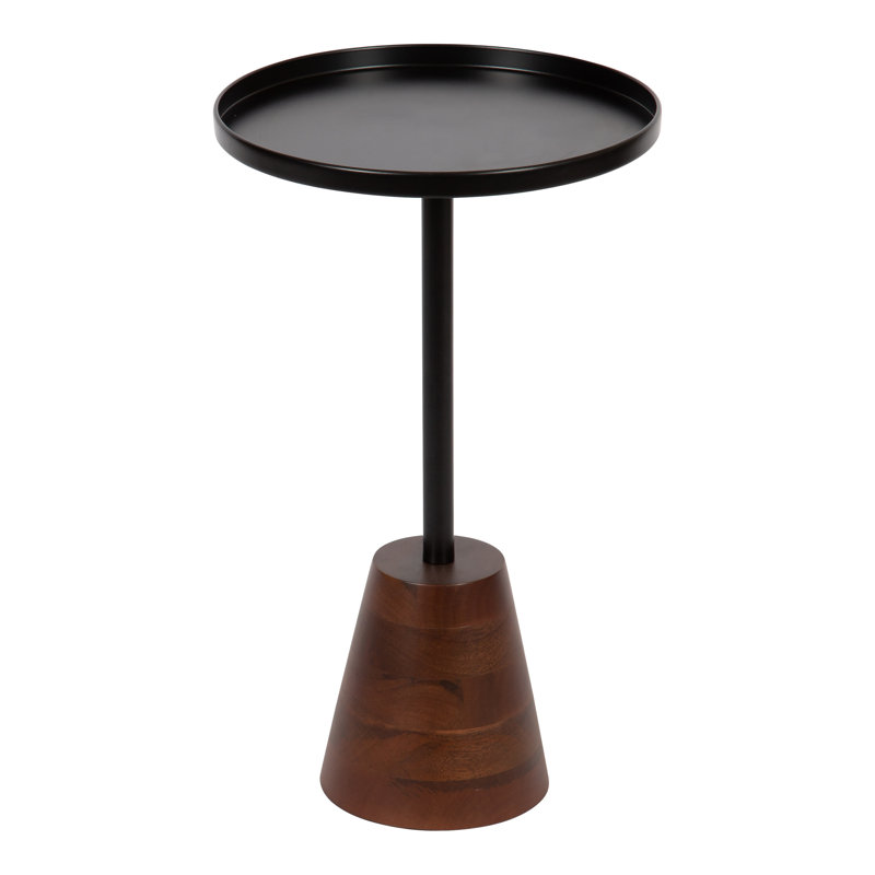 Table de bout Roene, Noir / noyer, 23.25" H x 14" W x 14" D