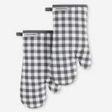 KitchenAid Gingham Oven Mitt 2-Pack Set, 7" x 13"
