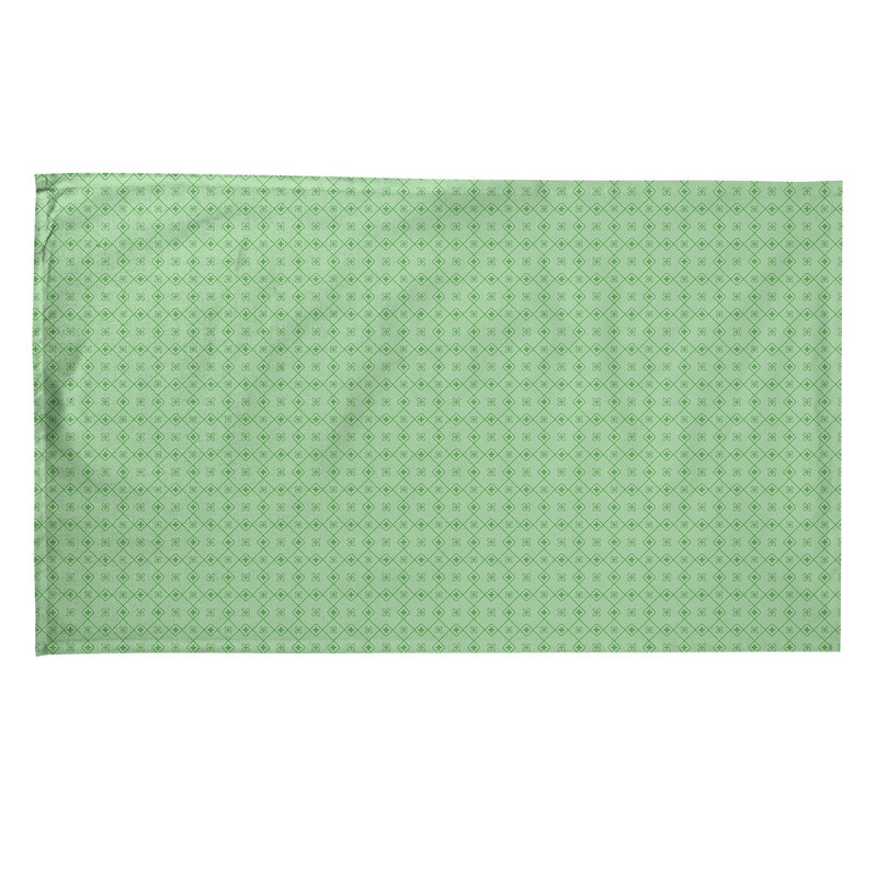 Serviette de thé à motif napperon monochrome, Polyester sergé, Vert