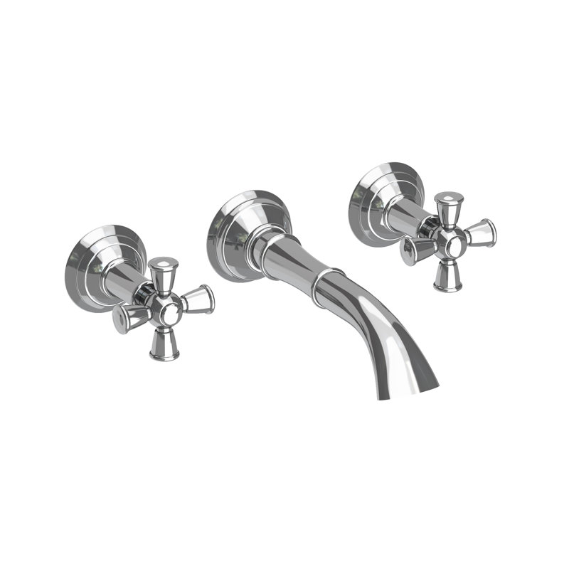 Aylesbury Wall Mount Bathroom Faucet, Polished Chrome