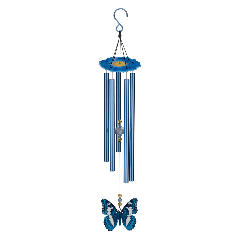 Carillon papillon 32 po, Bleu morpho