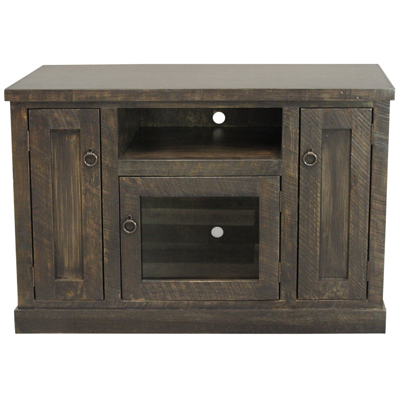 Bergues Unfinished TV Stand for TVs up to 48", Antique Black