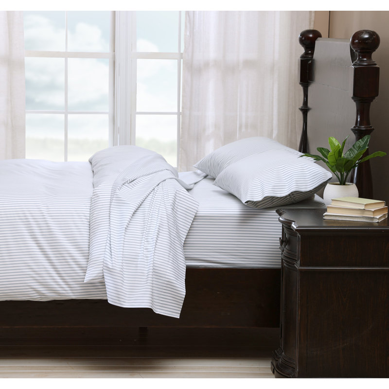 Comforter, Twin Comforter, Steel Blue Striped