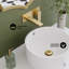 Lavabo de salle de bain mural circulaire en pierre blanche avec trop-plein 21,81 "Swiss Madison Monaco