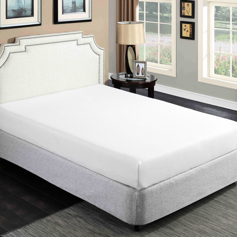 Matelas pleine grandeur en mousse viscoélastique gélifiée de 8 po, tissu double avec aloès, 6 po pour le soutien et la limite de mouvement, diffusion de chaleur de 2 po, mousse, matelas de 8 po facile à installer, housse à dissipation de transfert élevée, livraison