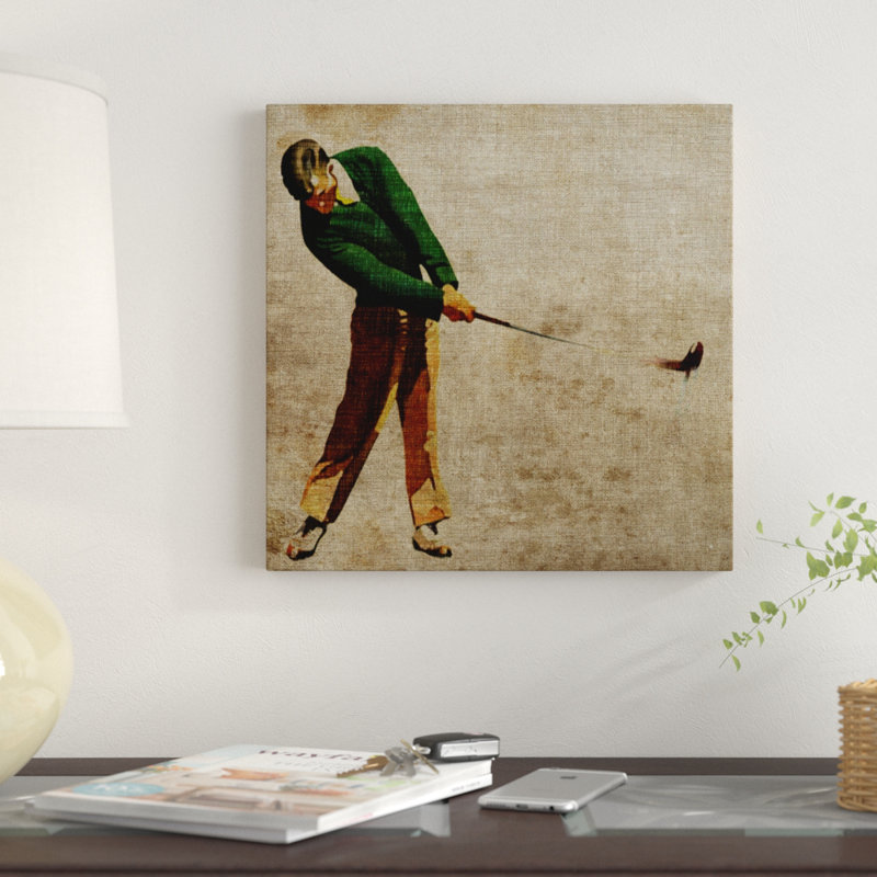 « rétro sports ii », reproduction d’impression sur toile tendue, H 18 po x l 18 po x P 2 po