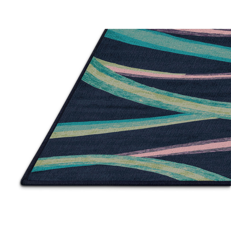 Tapis gris lavable à la machine, Rectangulaire 7 pi x 10 pi