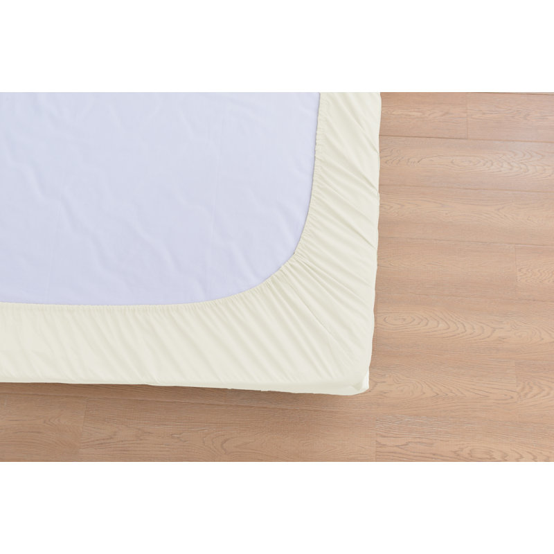 Ensemble de draps 1800 en rayonne de bambou, Ivoire, Double