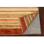 Tapis beige / rouge en laine noué à la main de conception unique 4 pi 2 po x 6 pi 4 po New Age