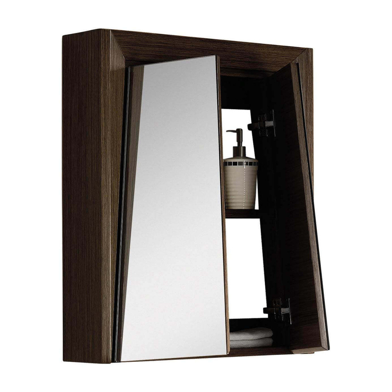 Heyer Surface Medicine Cabinet, Ebony Wave, 27.13" H x 23.63" W x 6" D