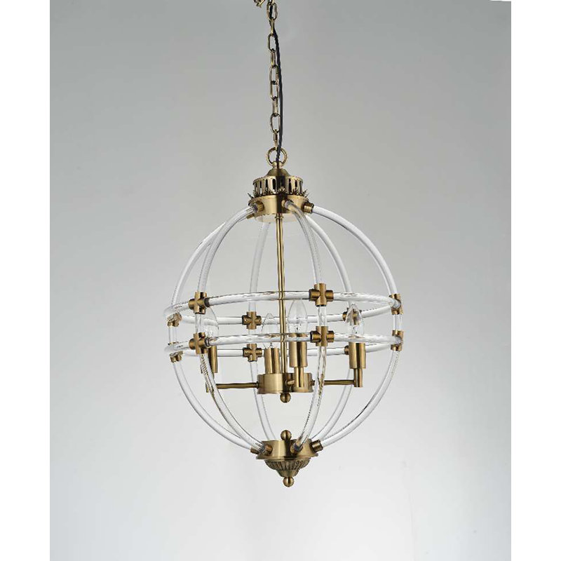 Lustre en forme de globe à 4 lumières Brooker
