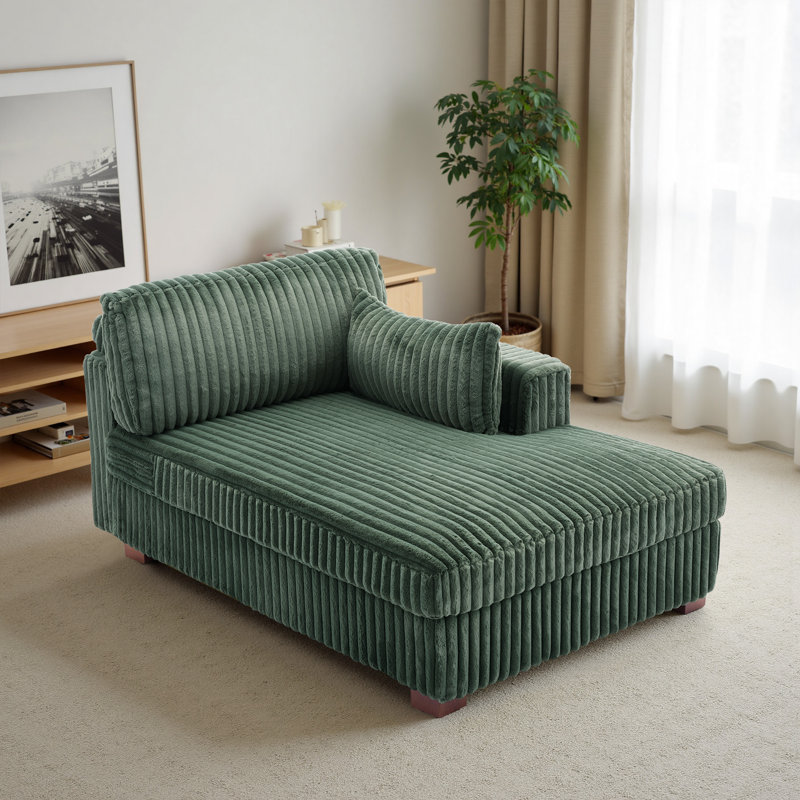 Bukvice Chaise Lounge, Right Hand Facing, Green