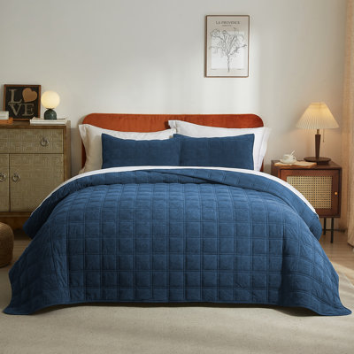 Ensemble de couvre-lit Wondnuga, 3 pièces douces et légères, double couture surpiquée, ensemble de literie toutes saisons
