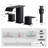 Waterfall Widespread Bathroom Faucet with Drain Assembly-95110731