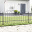 Clôture de jardin vidaXL 8 pièces, gris, 44,62 po x 1,97 pi, acier thermolaqué