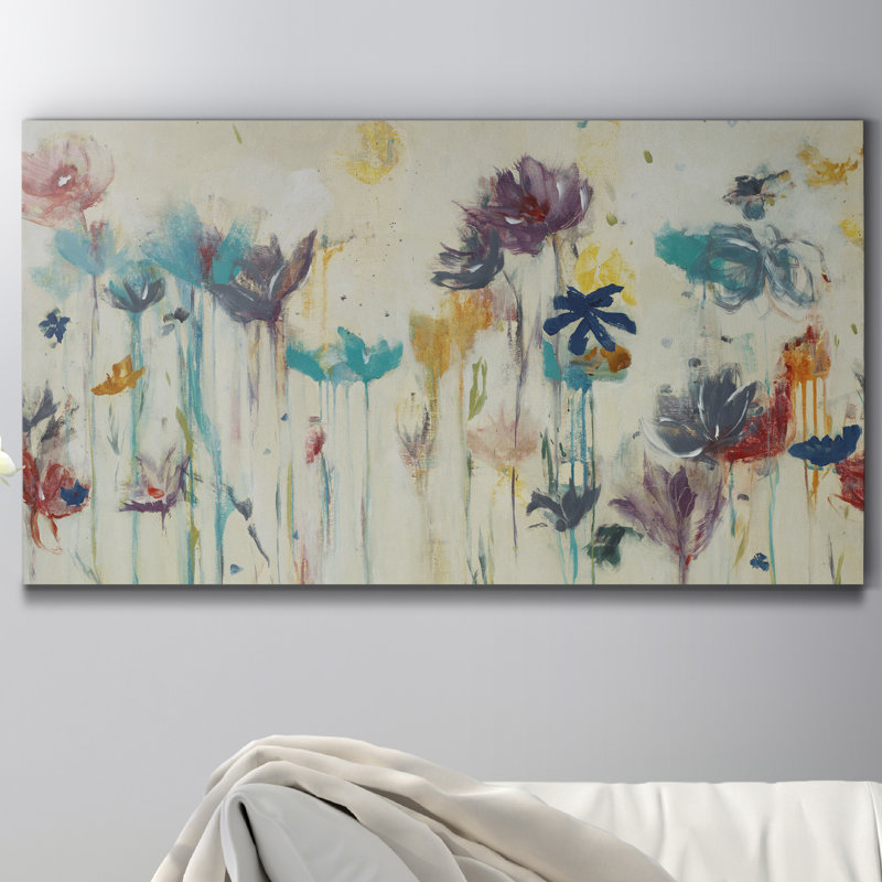 Floral Splash - impression sur toile tendue, H 48 po x l 24 po x P 1 po