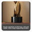 Modern Electroplated Golden Abstract Fibreglass Marble Base Decorative Item