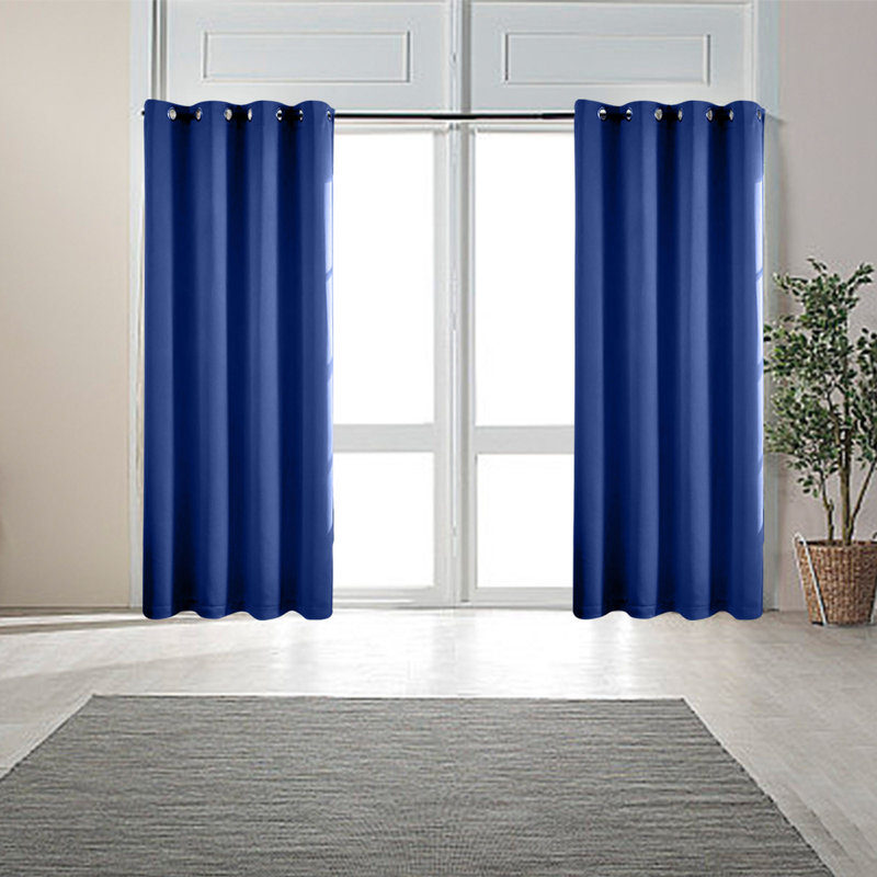 Paire de rideaux avec rideaux superposés de l 63 po x L 52 po pour chambre à coucher, E