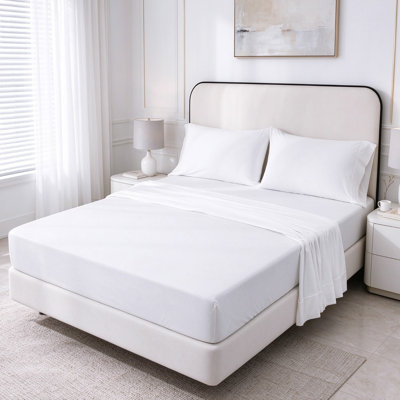 100% coton t-shirt ultra doux, confortable et respirant pour matelas jusqu'à 20 po de poche extra profonde