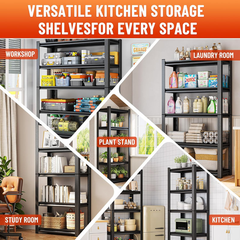 Support de cuisine, tablette de comptoir en métal à 2 niveaux, support à épices, tablette de rangement pour garde-manger, tablette pour station café, l 14 po x P 12 po x H 22 po