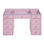 Table de coiffeuse pour enfants avec plateau de table à lumière DEL Slaystation, 7 tiroirs de rangement en faux cristal luxueux, plateau en verre transparent et éclairage tricolore