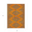 Tapis intérieur lavable géométrique orange 8 pi x 10 pi HomeRoots