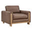 Fauteuil en cuir véritable 43,3 po Adika-135354773