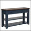 Console en bois de pin massif 48 po avec 3 tiroirs et 2 tablettes, facile à assembler pour les vestibules modernes-1529809342