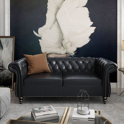 62'' Faux Leather Loveseat