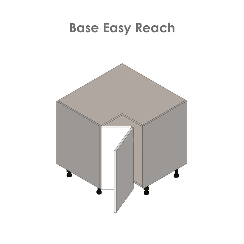Armoires de base 30 po - Double porte haute - Gris, Blanc mat, H 34,5 po x l 33 po