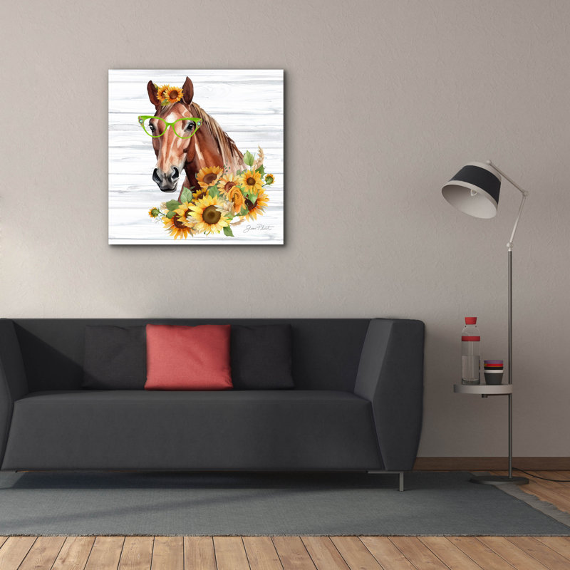 «Fancy Glasses D» par Jean Plout, art mural sur toile, H 37 po x l 37 po x P 1,5 po