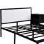 Lit plateforme Azariah avec tablettes de rangement à 2 niveaux et armoire de rangement en bois-125986676