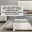 Lit gigogne escamotable beige avec rangement et tiroir