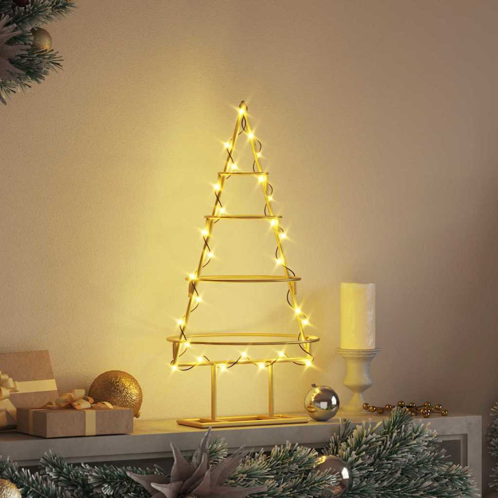 Metal Christmas Tree with Stand Gold Powder-coated steel