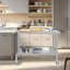 Table de travail commerciale en acier inoxydable, table de travail robuste à trois couches NSF Workbench-100490308