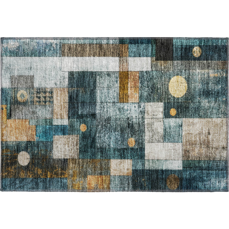 Premium Machine Washable Mayfield AMF1123 Geometric Rug, Rectangle 1'8" x 2'6"