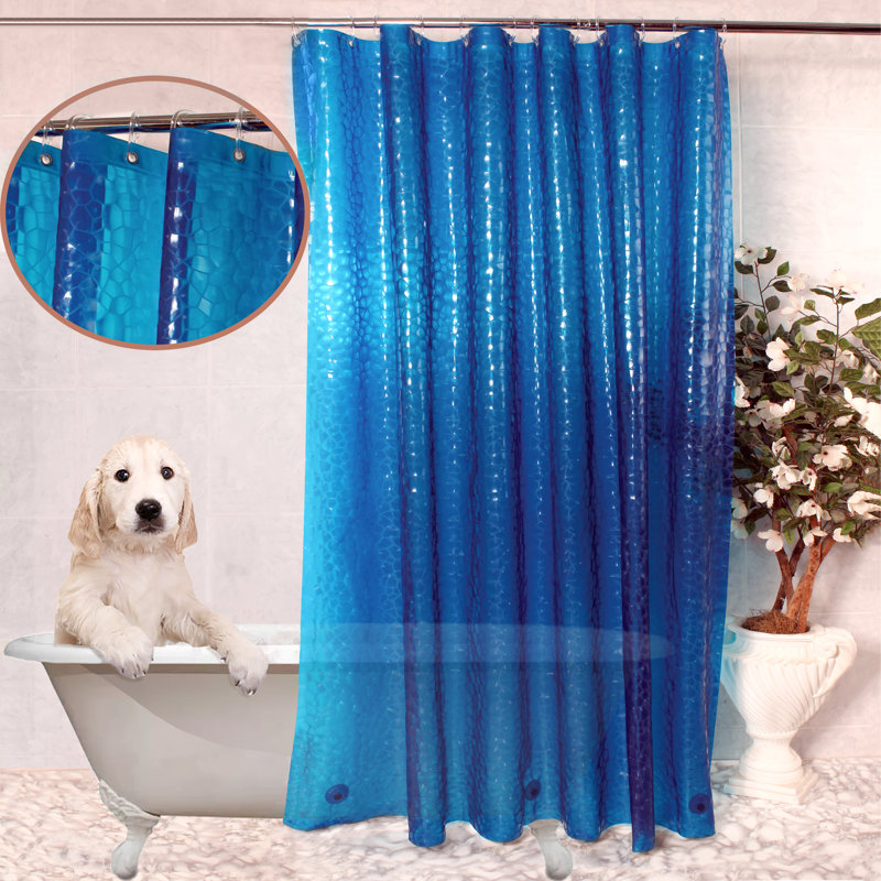 Doublure de rideau de douche PEVA Abstract, Bleu marine