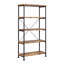 5-Shelf Bookcase In Antique Nutmeg And Black-2060677306