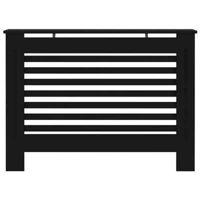 Radiator Cover Black MDF 44.1 x 7.5 x 32.1 in Decorative Heating Cabinet Cover