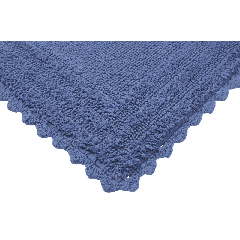 Rasika 100% Cotton Tufted 2 Piece Bathroom Rug Set, Reversible, Super Absorbent & Extra Soft Machine Washable Bath Rug Ideal for Shower & Tub Areas