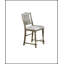 Ensemble de 2 chaises de salle à manger rembourrées classiques en peluche gris clair Classic