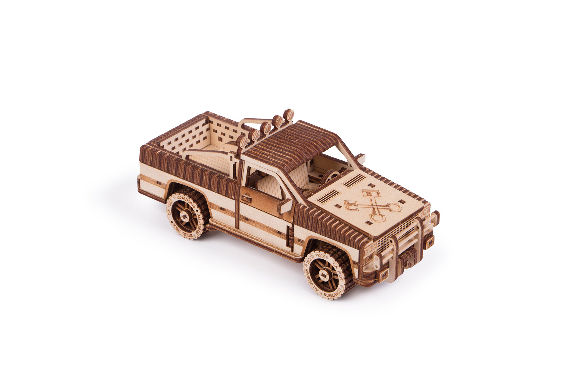 3d Wooden Model Kit Fire Truck Mechanical Model Puzzles for Adults