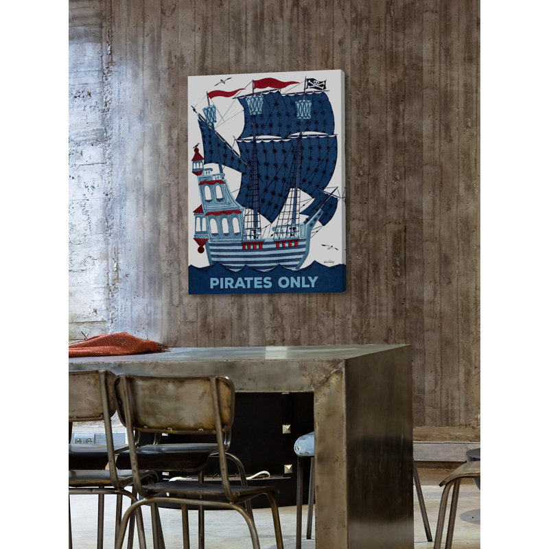 Pirates Only - Wrapped Canvas Print, 152cm H x 102cm W x 4cm D