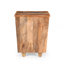 Table d'appoint vintage en bois recyclé naturel - 3 tiroirs, chevet hypnotisant avec tiroirs