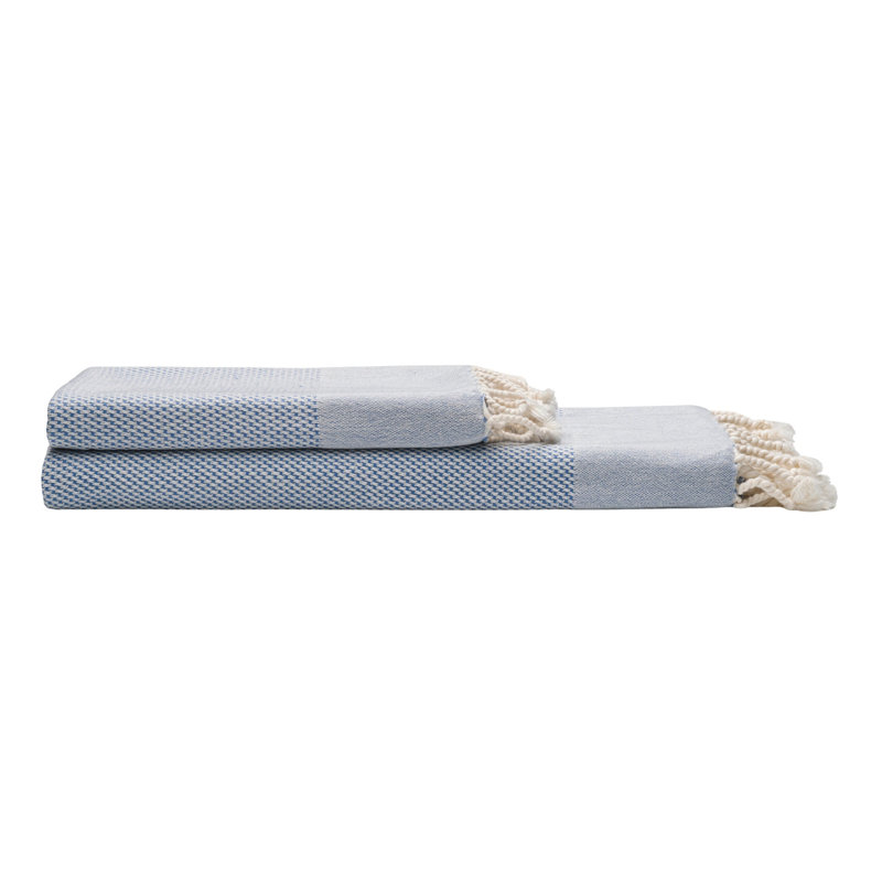 Essuie-mains en coton turc Whisper, Bleu