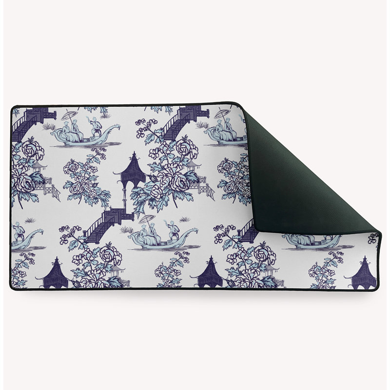 Grand coussin de bureau Marian, Bleu