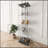 Modern Glass Display Cabinet with LED lights, Quick-assembly Antique Cabinet, Tempered Glass Bookshelf, Suitable for Living Room and Bedrooms, 1-door 4-shelf-444157064
