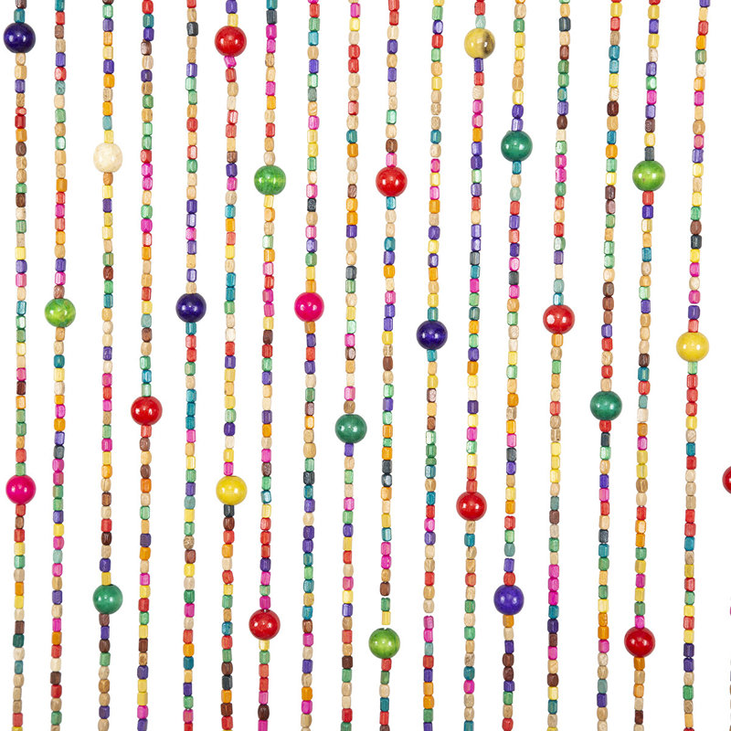 Bamboo Semi-transparent Door Curtain Single Panel
